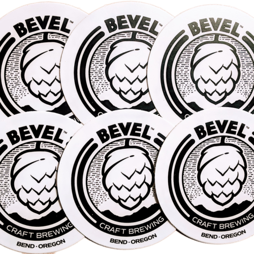 Bevel Round Sticker 6-pack